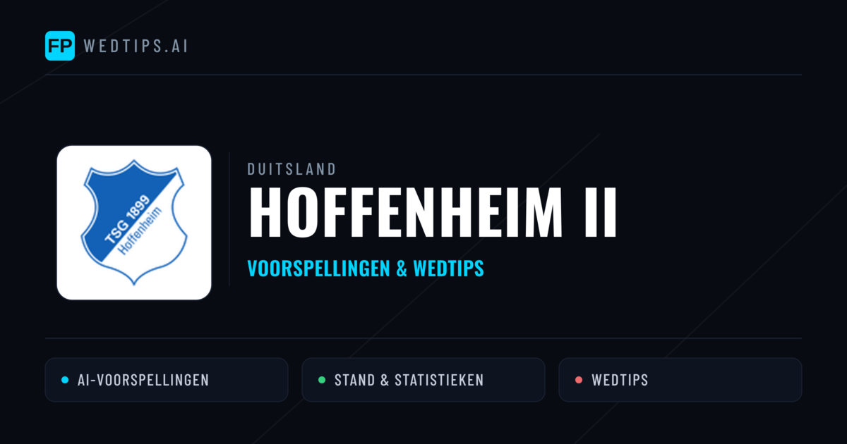 Hoffenheim II voorspellingen & statistieken