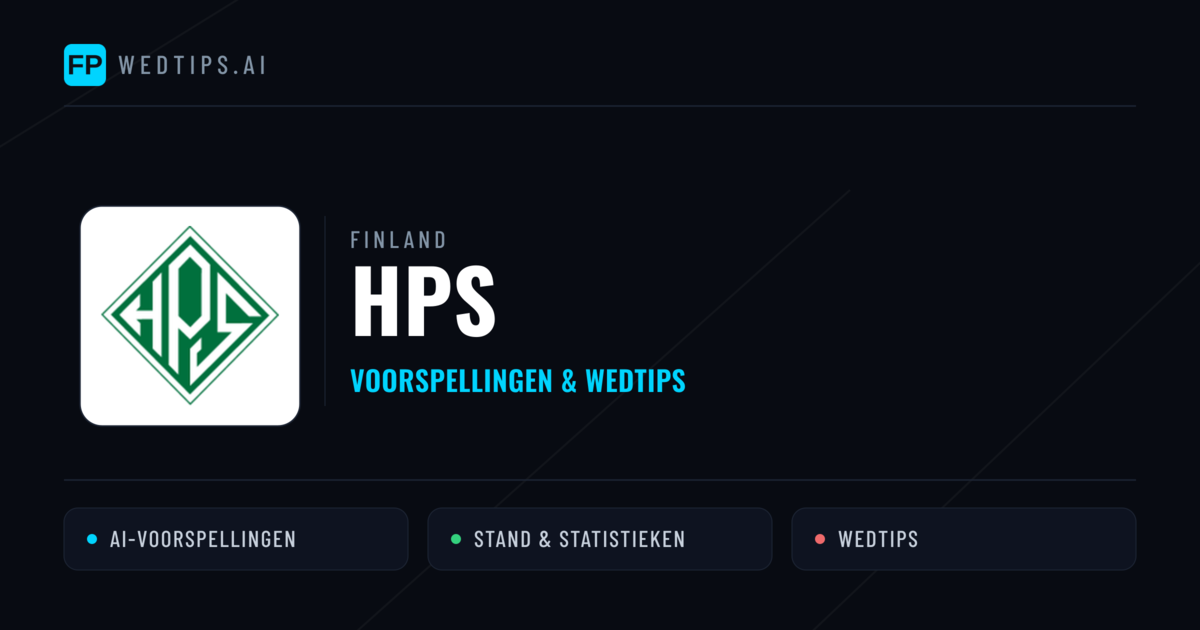 HPS voorspellingen & statistieken
