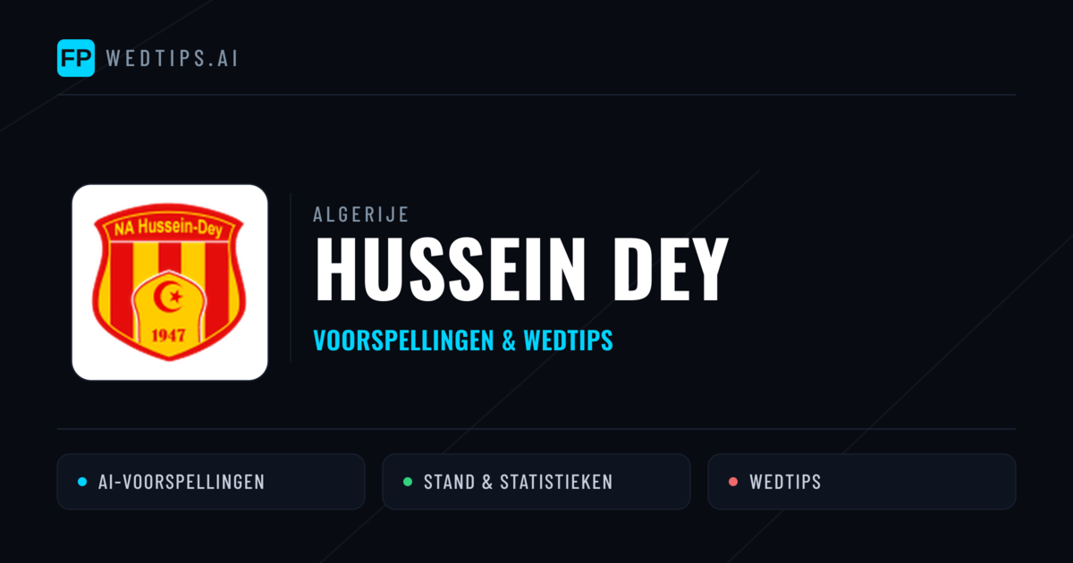 Hussein Dey voorspellingen & statistieken