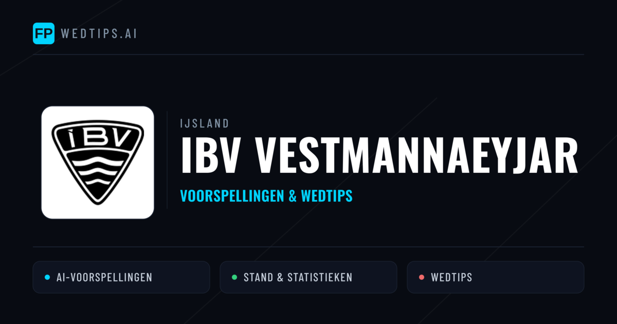 IBV Vestmannaeyjar voorspellingen & statistieken