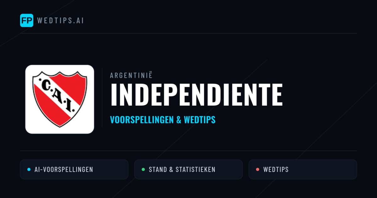 Independiente voorspellingen & statistieken