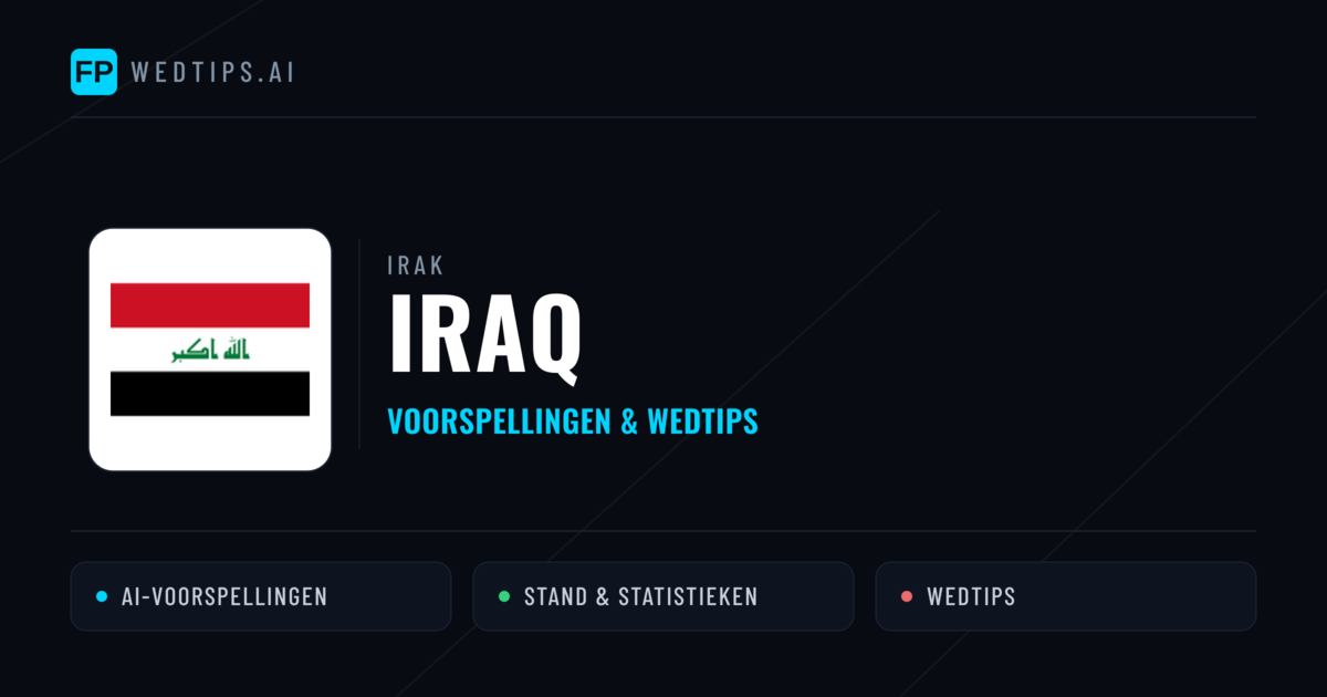 Iraq voorspellingen & statistieken