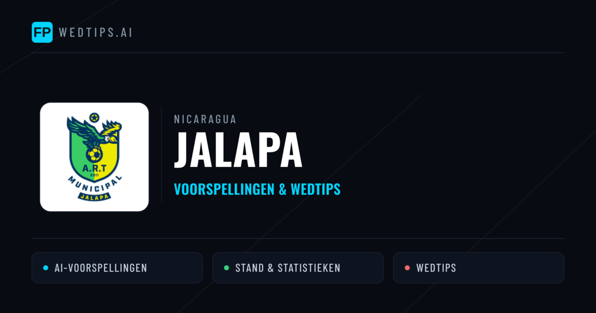 Jalapa voorspellingen & statistieken