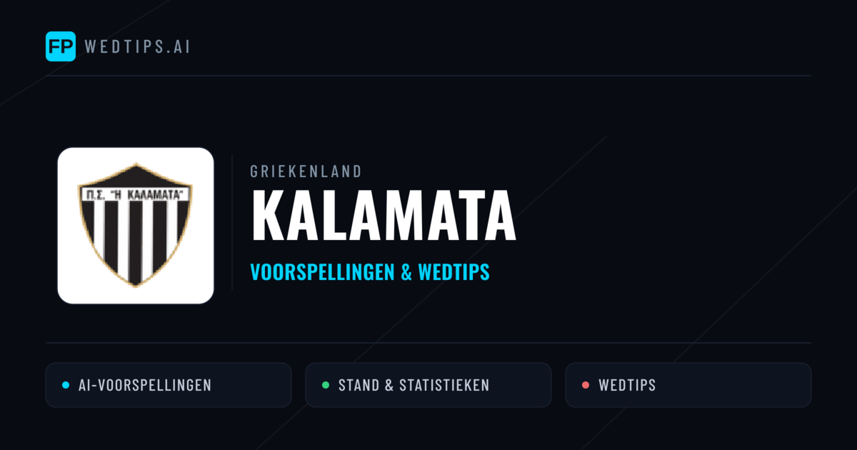Kalamata voorspellingen & statistieken