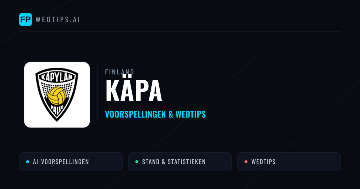 KäPa voorspellingen & statistieken