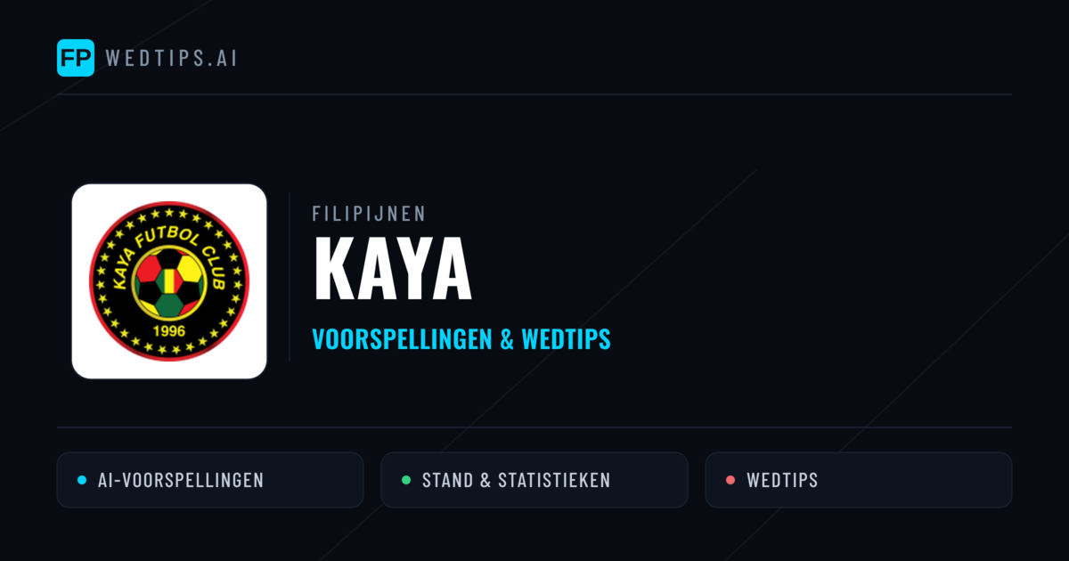 Kaya voorspellingen & statistieken