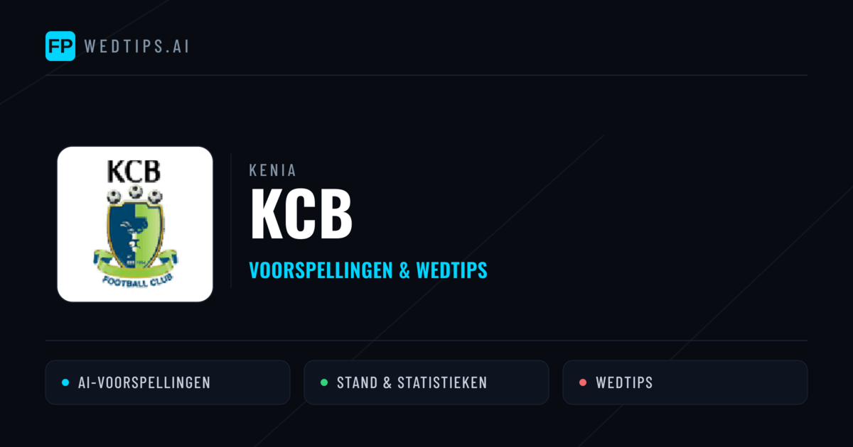 KCB voorspellingen & statistieken