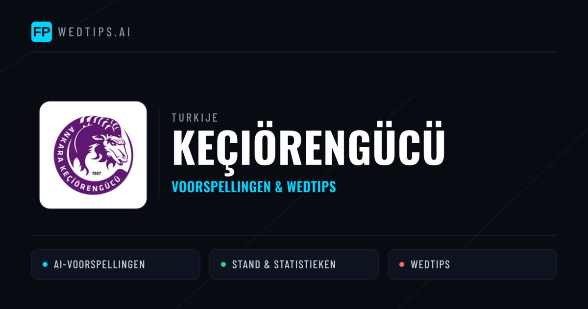 Keçiörengücü voorspellingen & statistieken