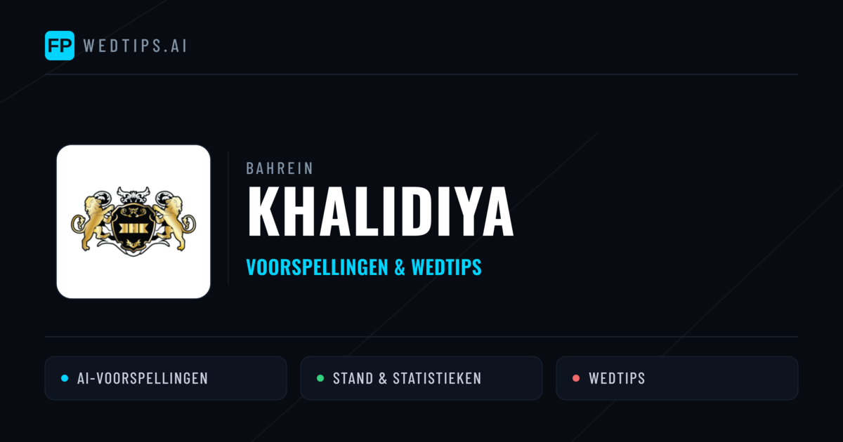 Khalidiya voorspellingen & statistieken