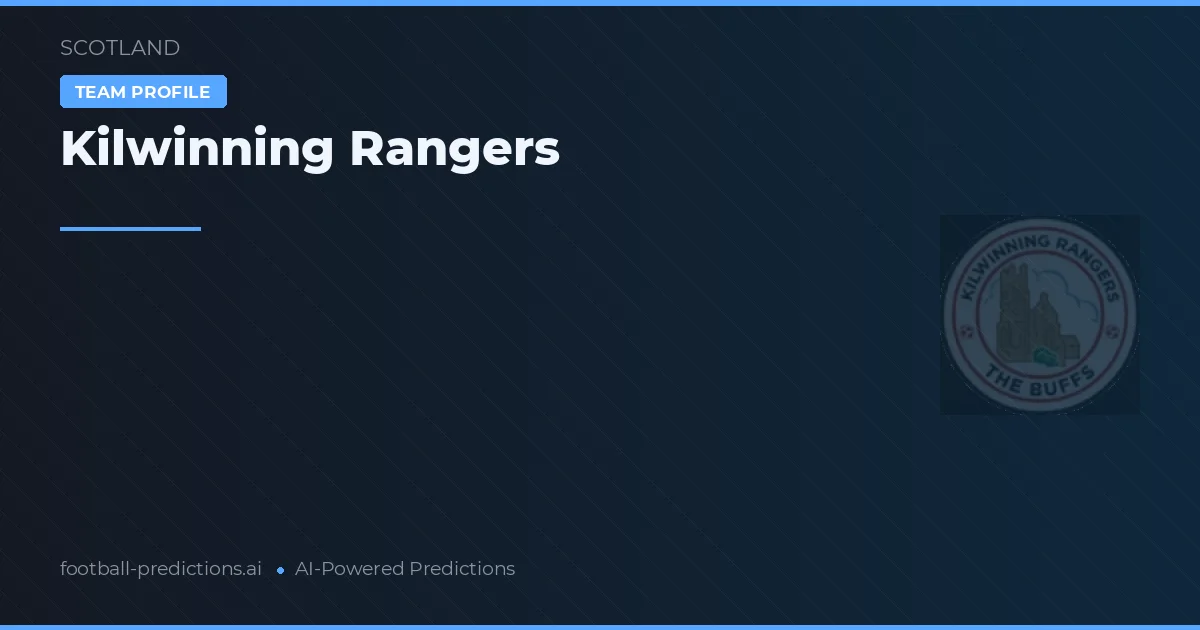 Kilwinning Rangers voorspellingen & statistieken