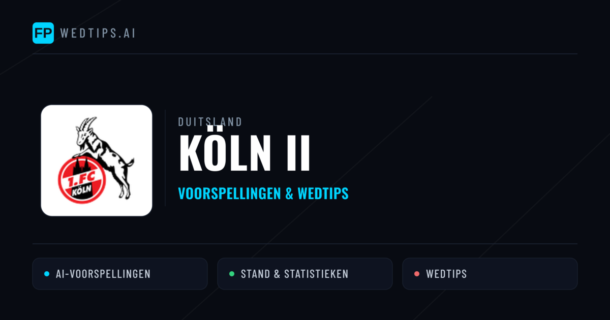 Köln II voorspellingen & statistieken