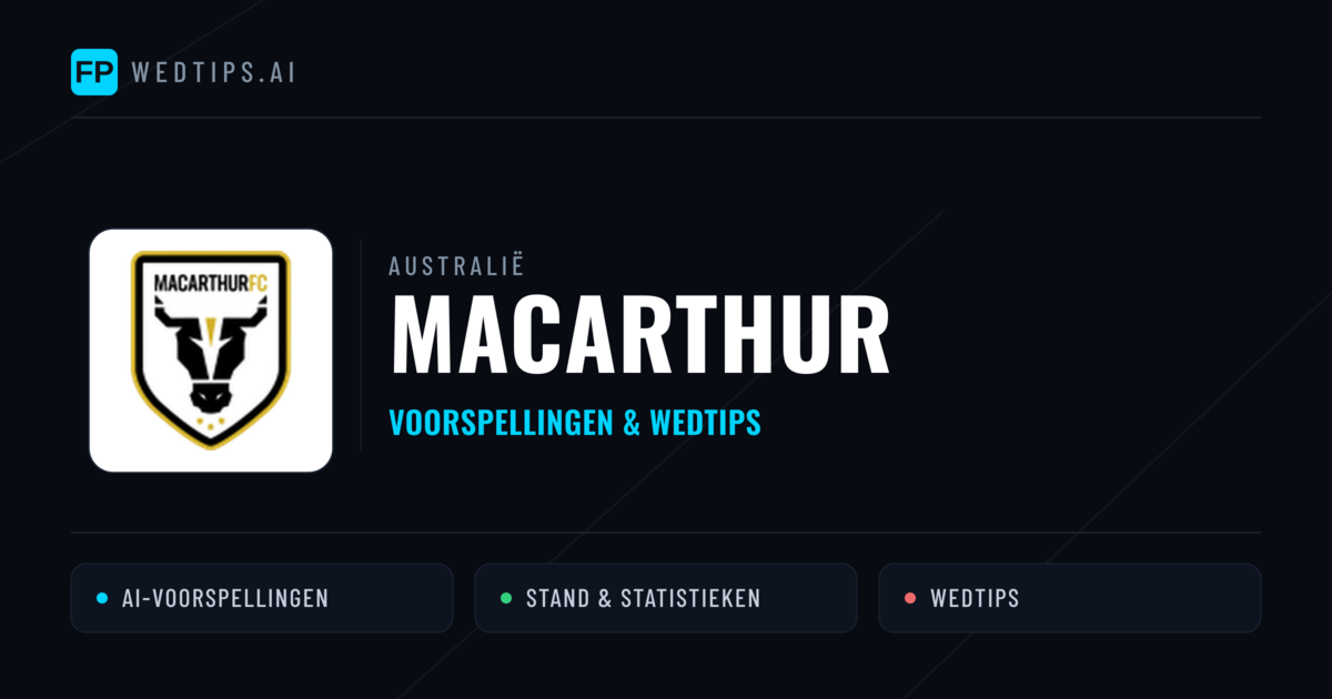 Macarthur voorspellingen & statistieken