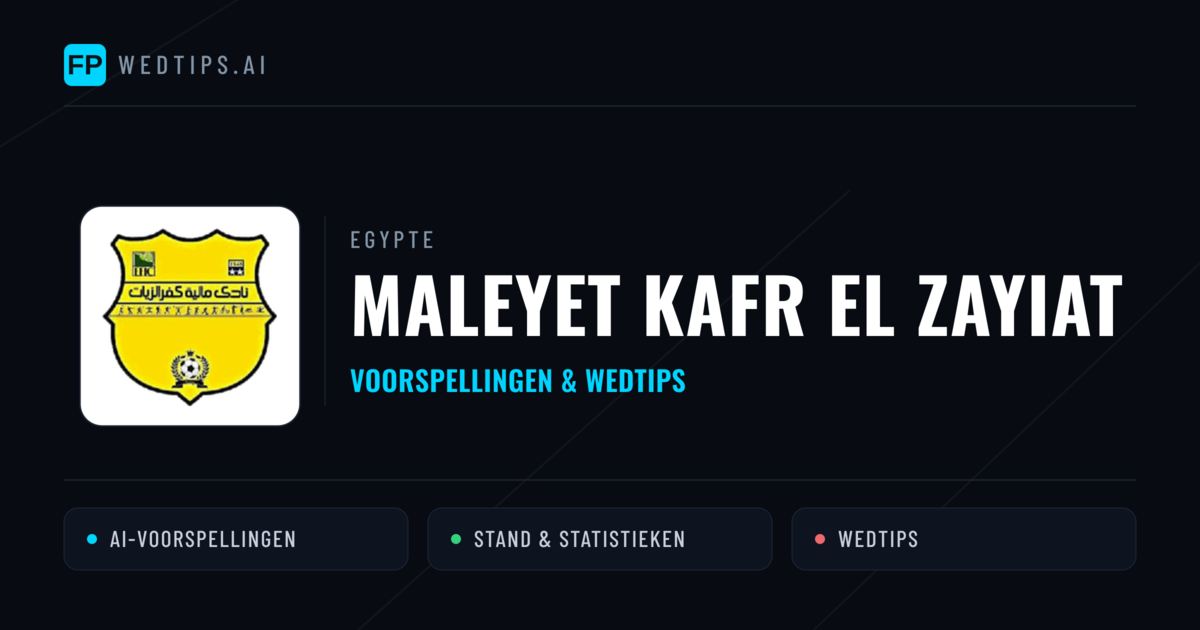 Maleyet Kafr El Zayiat voorspellingen & statistieken