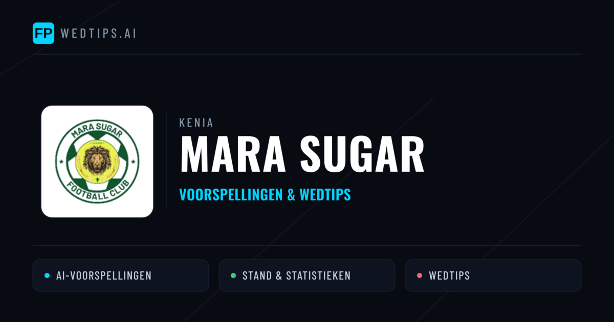 Mara Sugar voorspellingen & statistieken