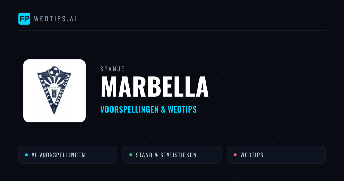 Marbella voorspellingen & statistieken
