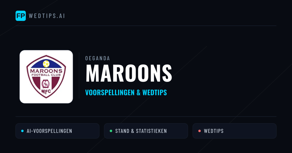 Maroons voorspellingen & statistieken