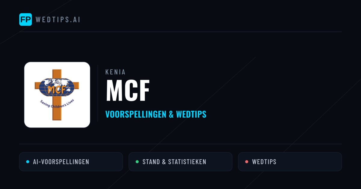 MCF voorspellingen & statistieken
