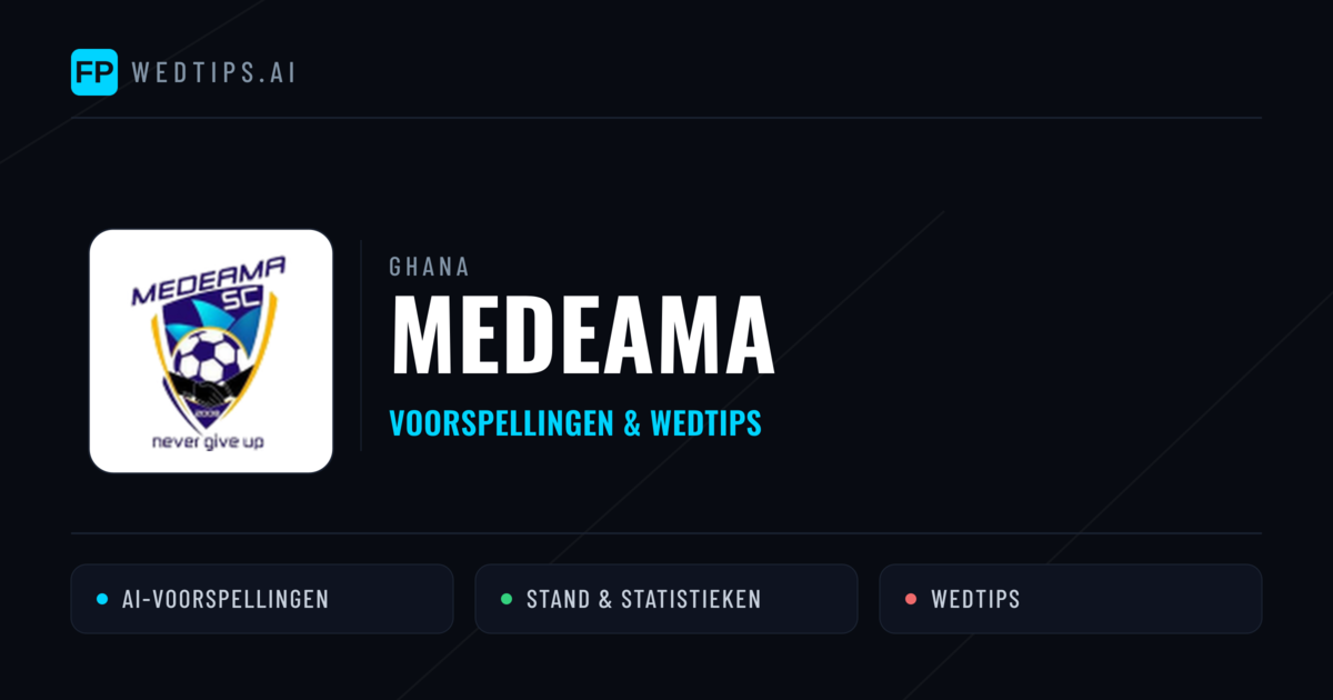 Medeama voorspellingen & statistieken