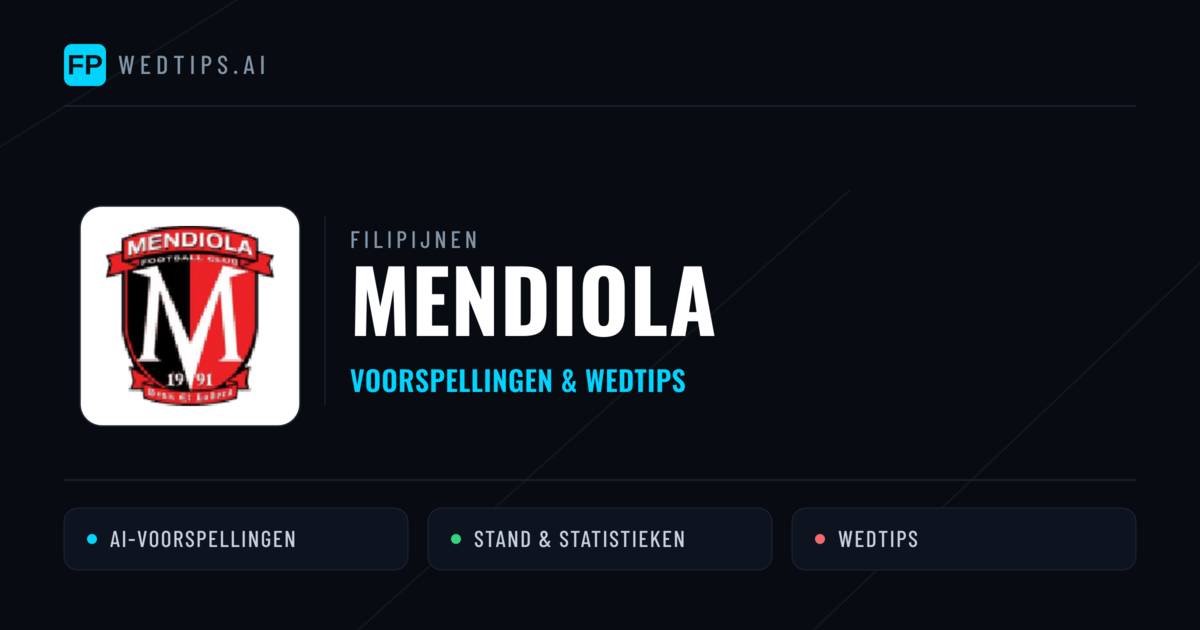 Mendiola voorspellingen & statistieken