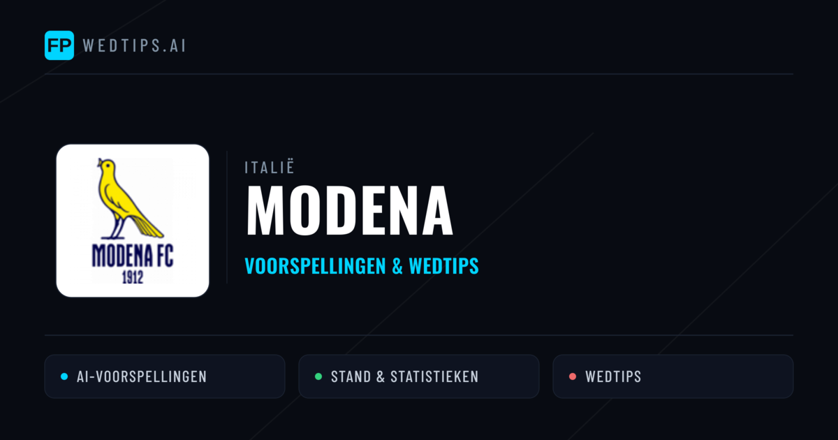 Modena voorspellingen & statistieken