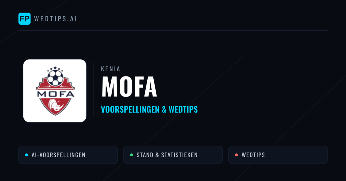 MOFA voorspellingen & statistieken