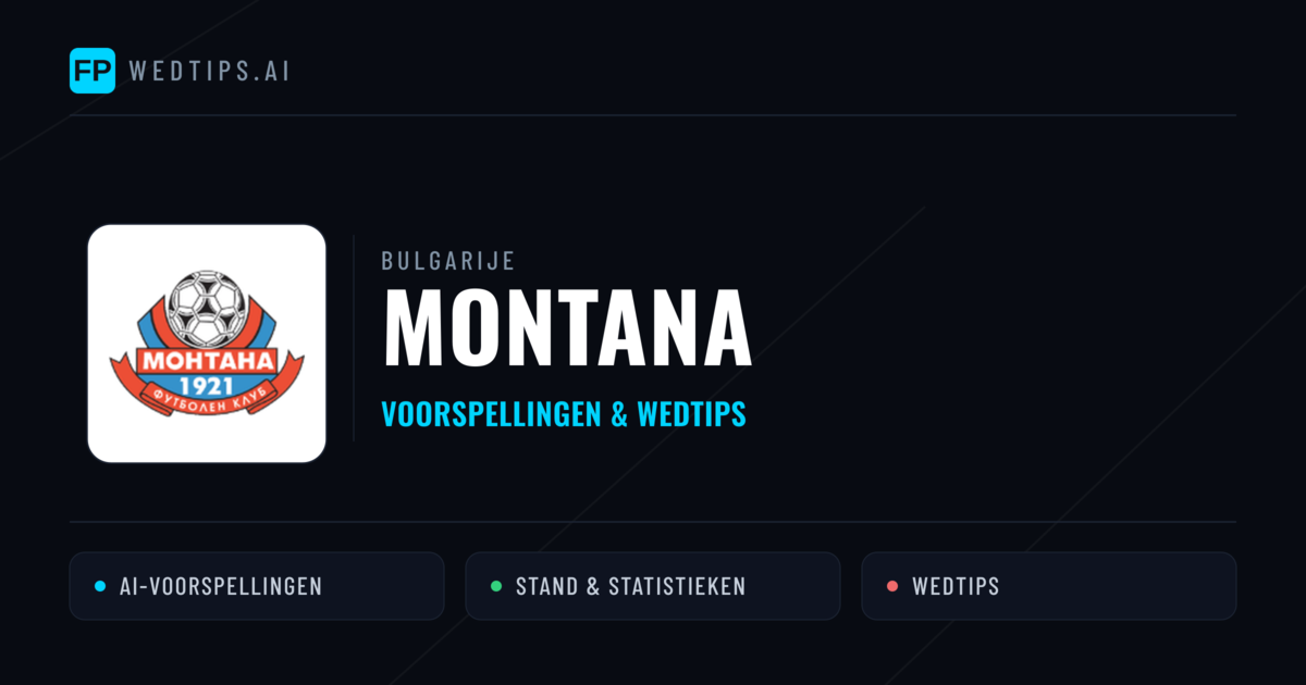 Montana voorspellingen & statistieken