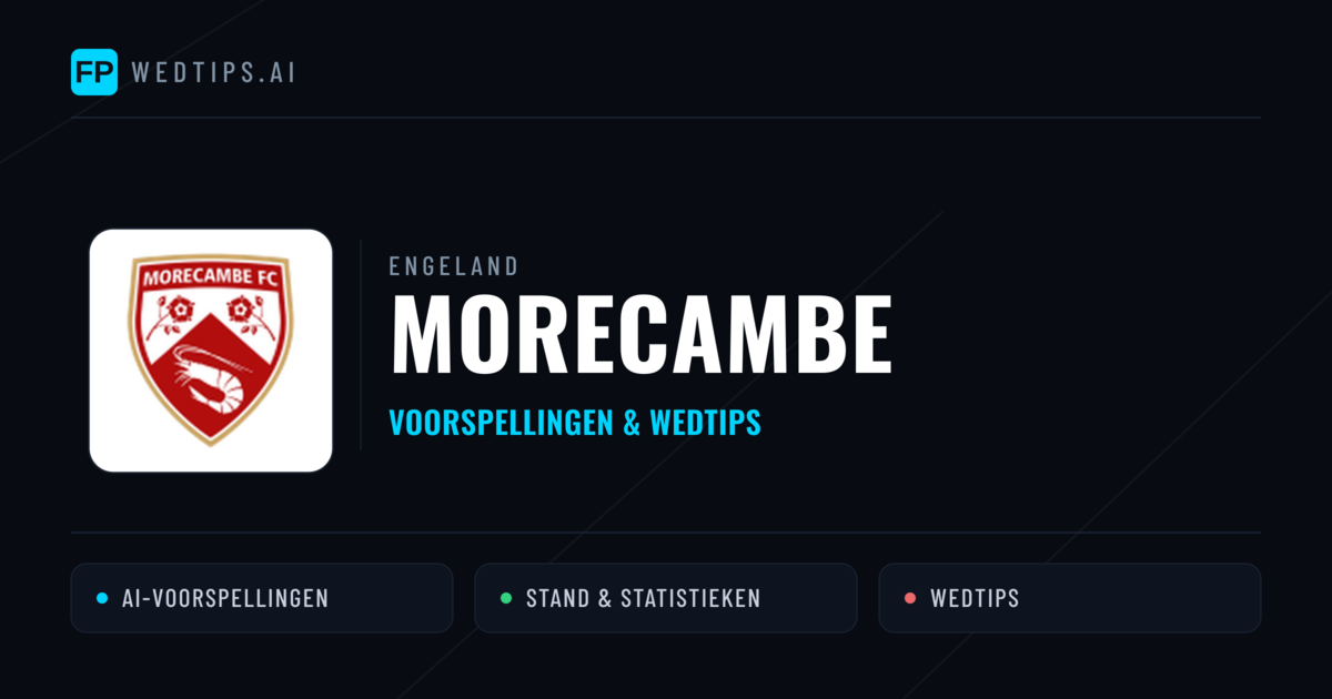 Morecambe voorspellingen & statistieken