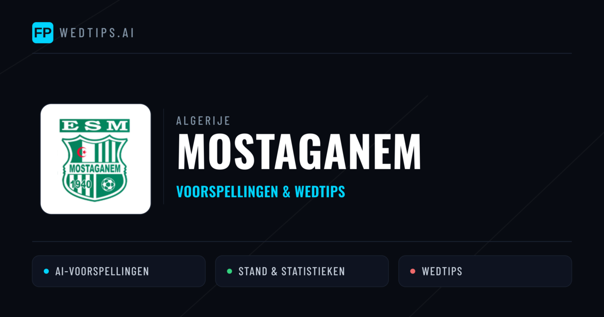 Mostaganem voorspellingen & statistieken