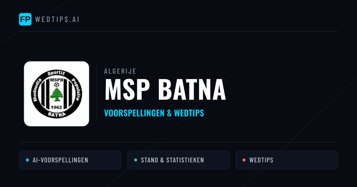 MSP Batna voorspellingen & statistieken