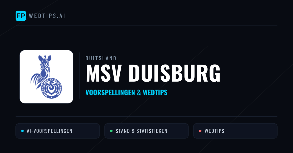 MSV Duisburg voorspellingen & statistieken