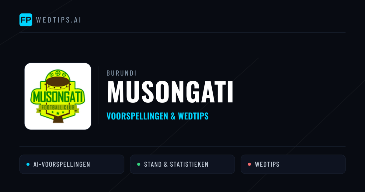 Musongati voorspellingen & statistieken