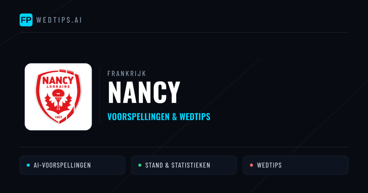 Nancy voorspellingen & statistieken