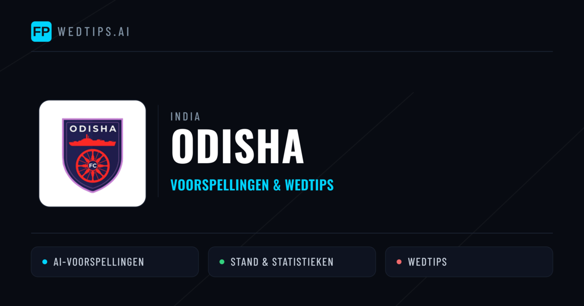 Odisha voorspellingen & statistieken