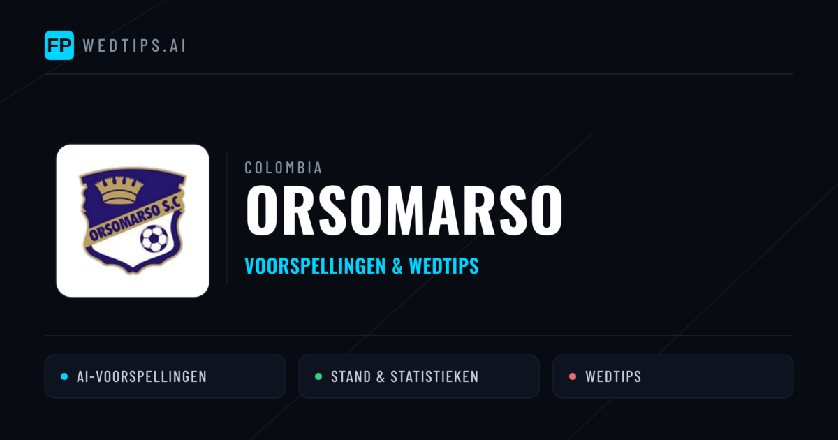 Orsomarso voorspellingen & statistieken
