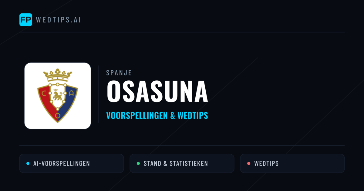 Osasuna voorspellingen & statistieken