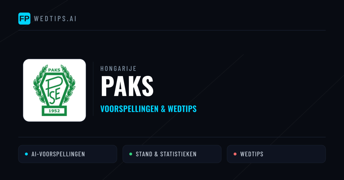 Paks voorspellingen & statistieken