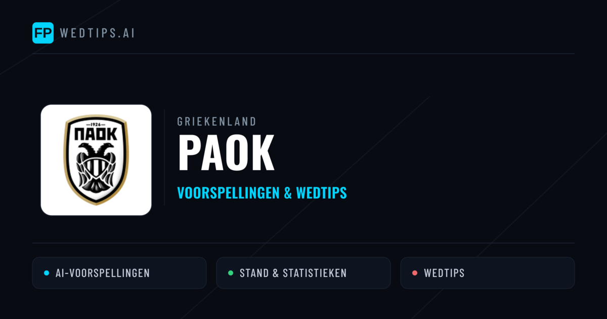 PAOK voorspellingen & statistieken