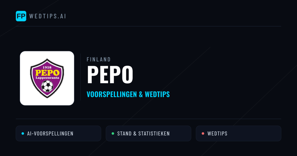 PEPO voorspellingen & statistieken