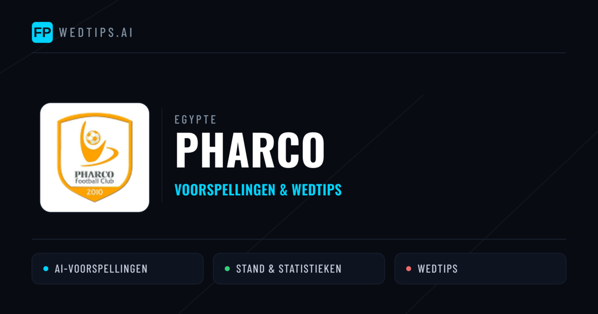 Pharco voorspellingen & statistieken