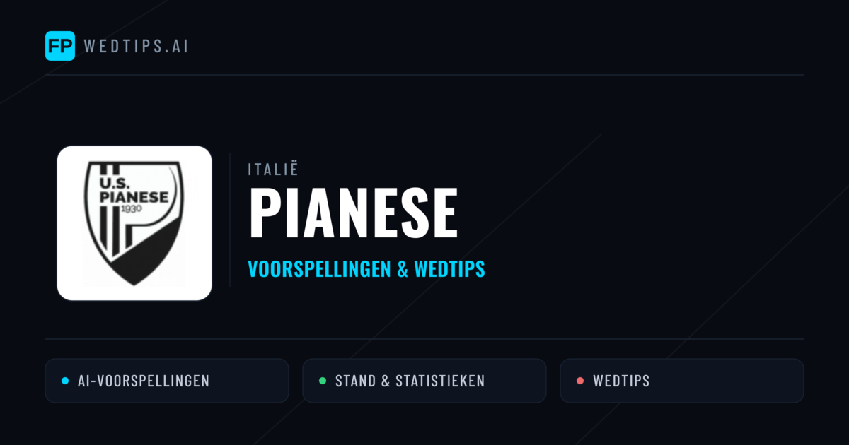 Pianese voorspellingen & statistieken