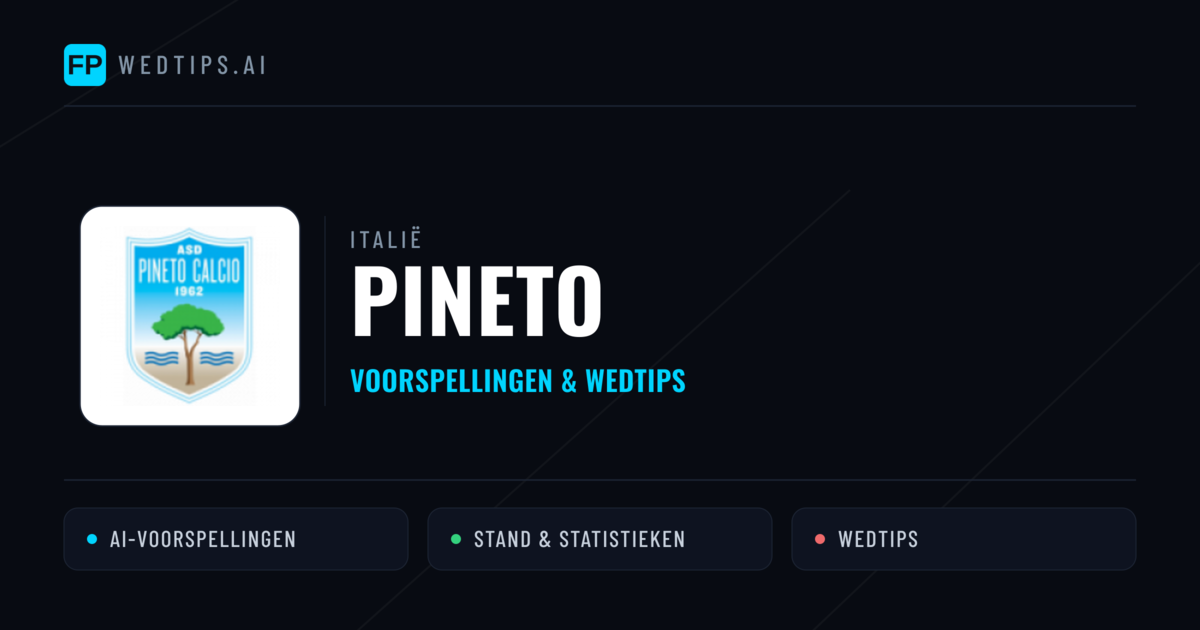 Pineto voorspellingen & statistieken