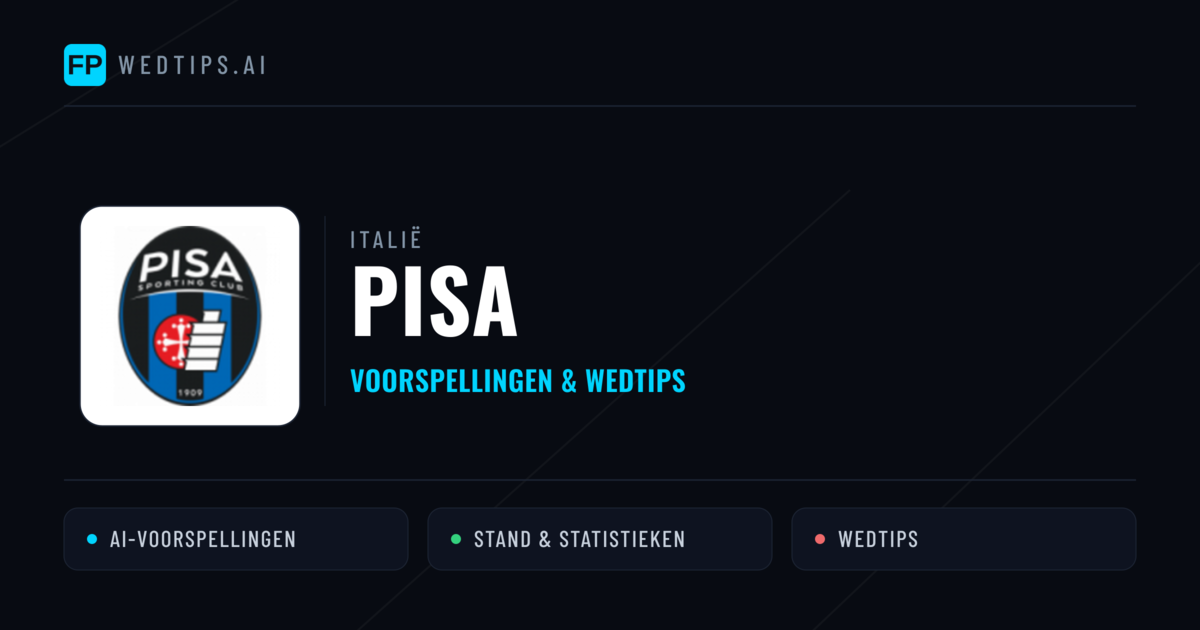 Pisa voorspellingen & statistieken