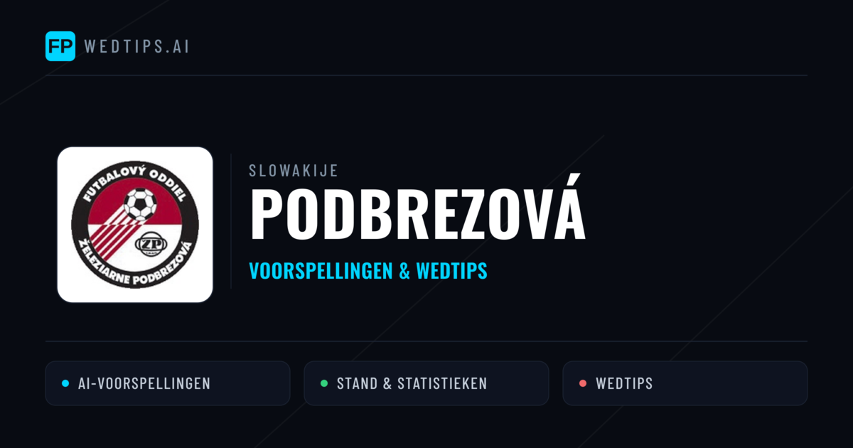 Podbrezová voorspellingen & statistieken
