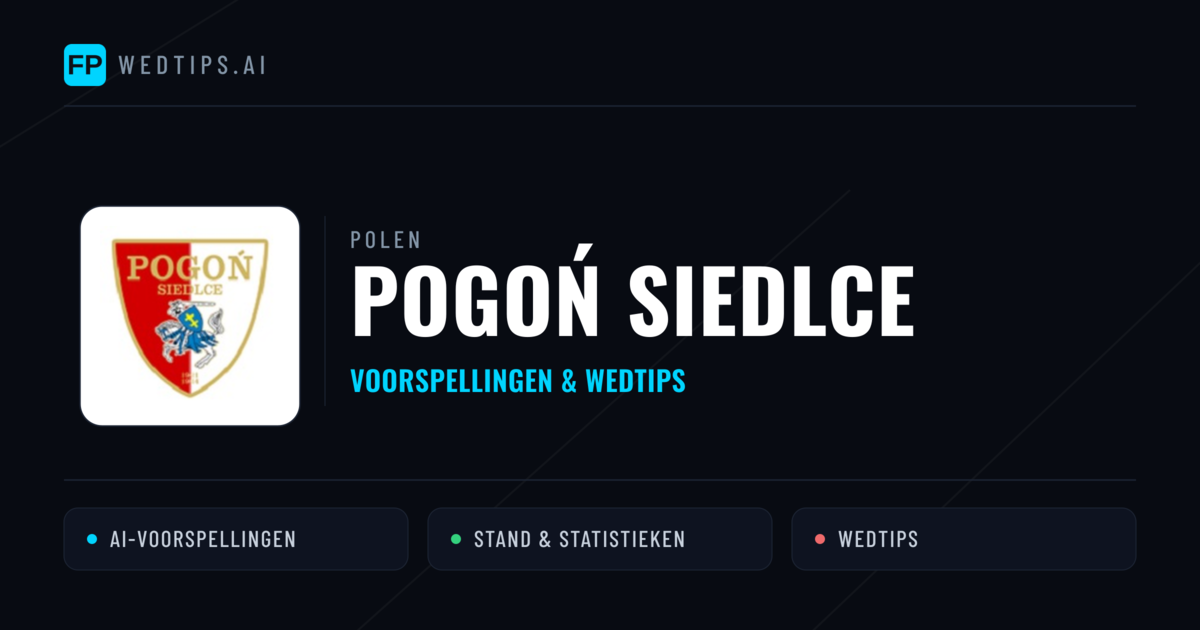 Pogoń Siedlce voorspellingen & statistieken