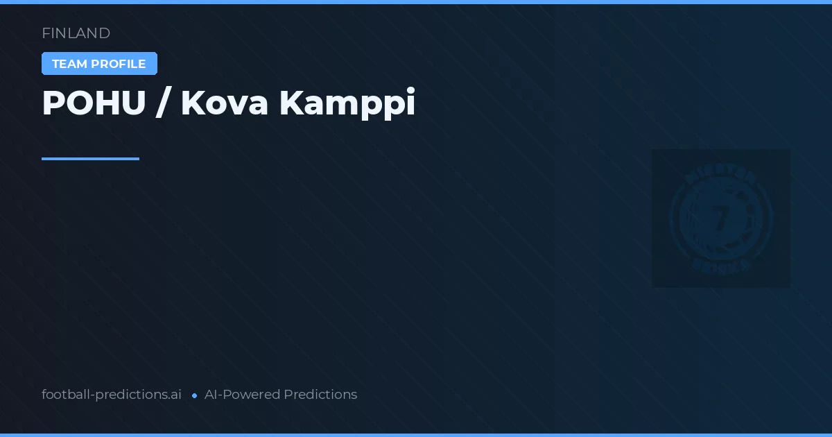 POHU / Kova Kamppi voorspellingen & statistieken