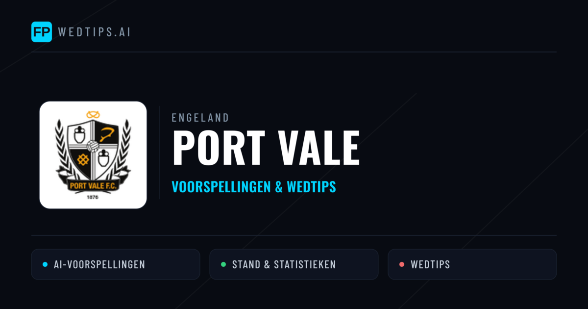 Port Vale voorspellingen & statistieken