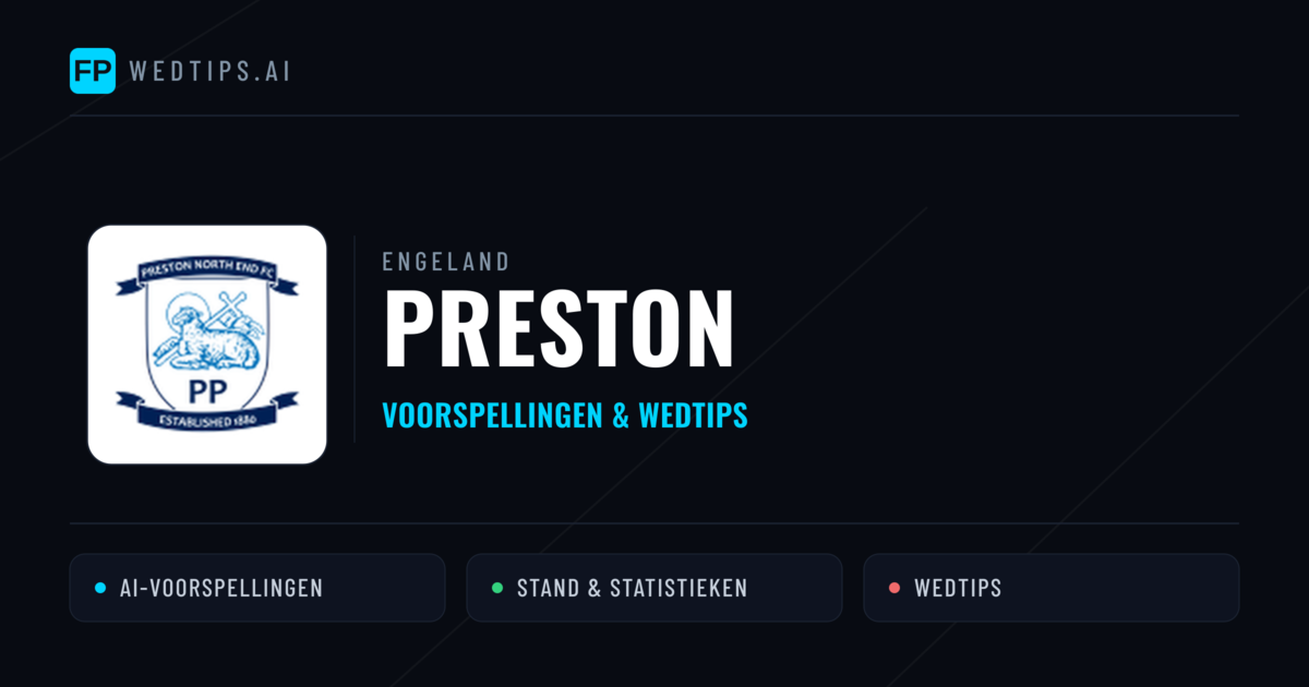 Preston voorspellingen & statistieken