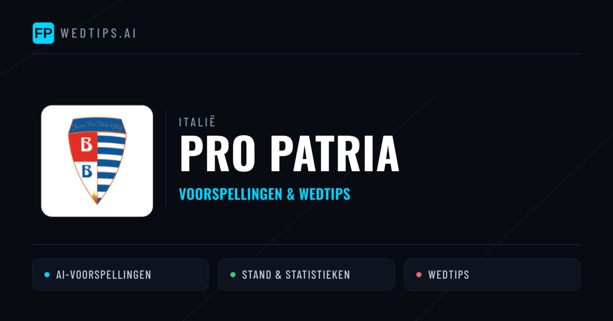 Pro Patria voorspellingen & statistieken