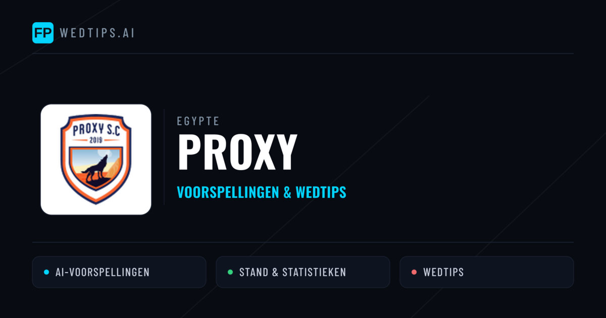 Proxy voorspellingen & statistieken