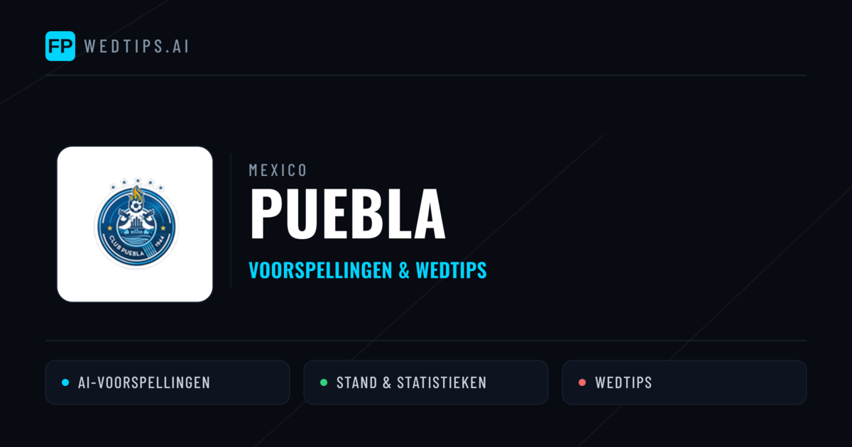 Puebla voorspellingen & statistieken